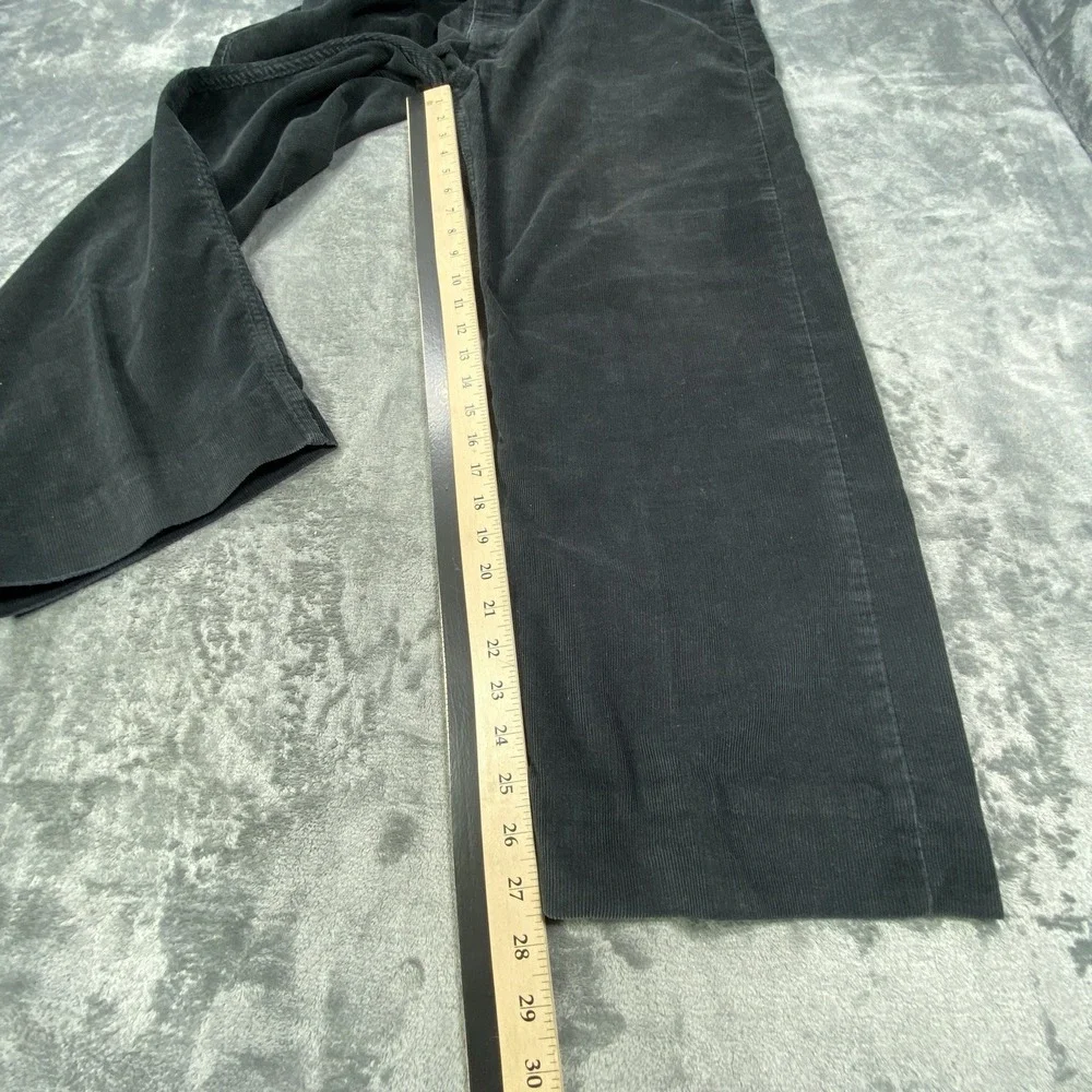 Levi's 549 Corduroy Pants Mens 42x27 Black Low Loose Cords Y2K Heavy Cotton‎